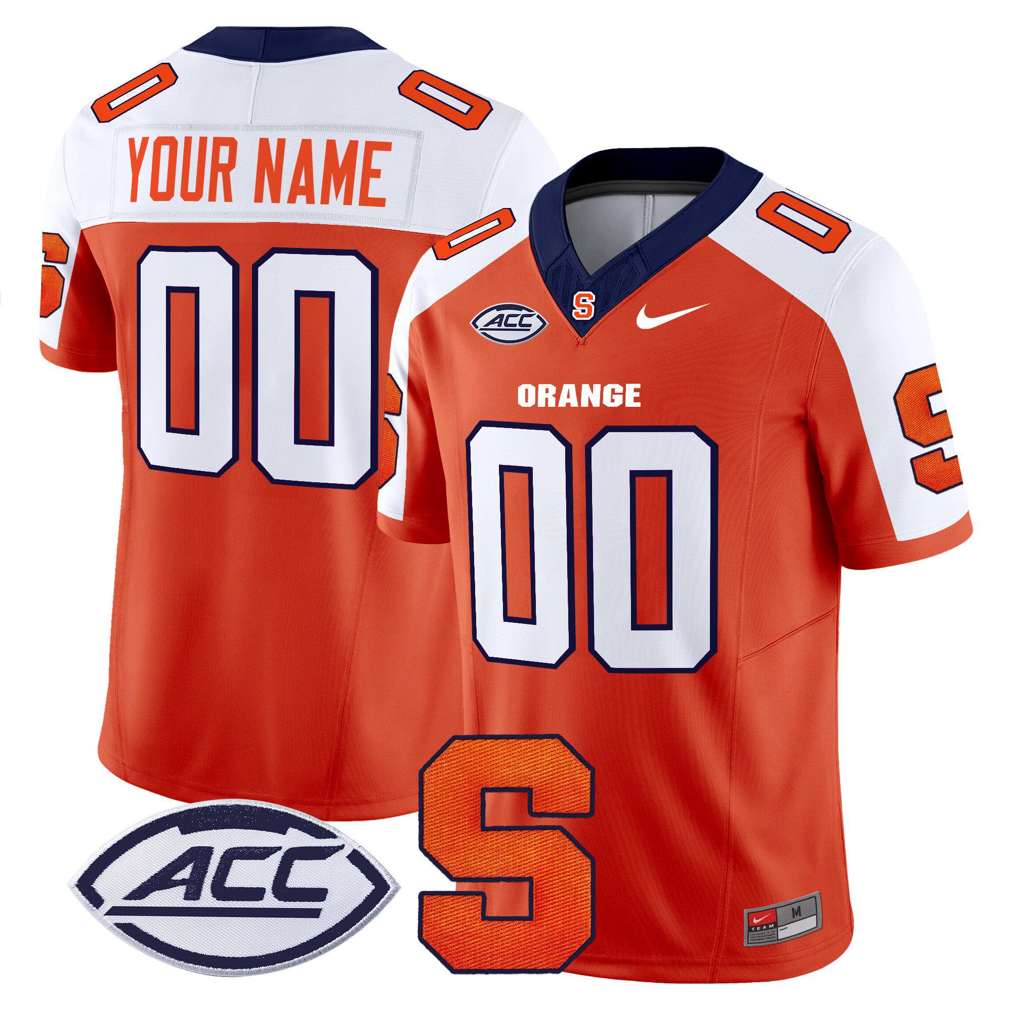 Men Syracuse Orange Orange Nike 2024 Vapor Limited Custom NCAA Jersey